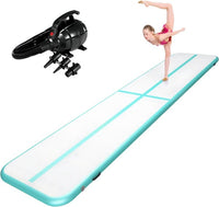 ZENOVA 16FT Inflatable Gymnastics Mat for Home Use Tumbling, Training, Cheerleading,Yoga,Water Lake with Electric Air Pump