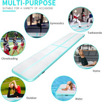 ZENOVA 16FT Inflatable Gymnastics Mat for Home Use Tumbling, Training, Cheerleading,Yoga,Water Lake with Electric Air Pump