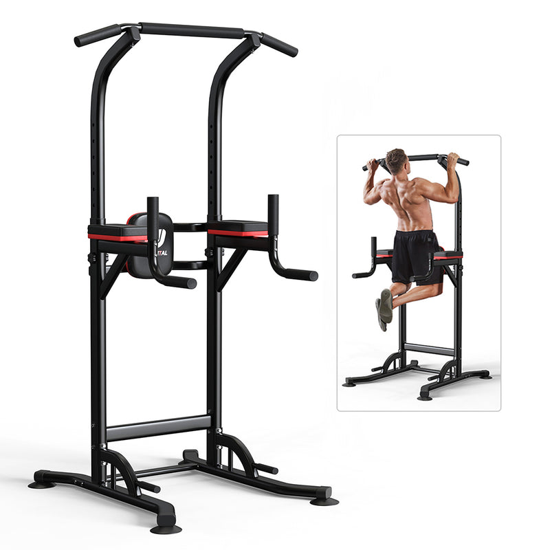 ZENOVA Multi-Function Power Tower Pull Up Bar Dip Bar Gym Equipment for Home