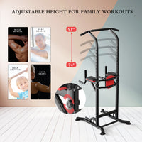 ZENOVA Multi-Function Power Tower Pull Up Bar Dip Bar Gym Equipment for Home