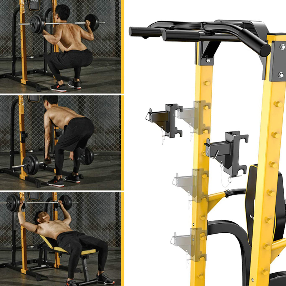 ZENOVA Power Tower Pull-Up Bars Dip Stand Pull Up Stations for Home Workout Strength Training Equipment