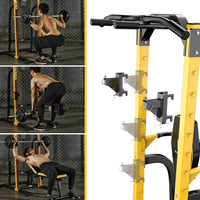 ZENOVA Power Tower Pull-Up Bars Dip Stand Pull Up Stations for Home Workout Strength Training Equipment