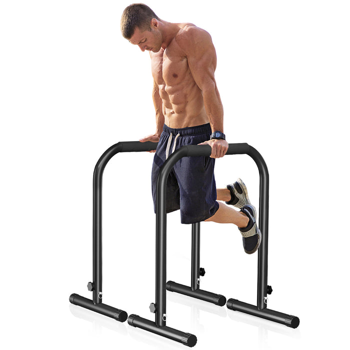 ZENOVA Dip Bar, Adjustable Dip Stand Station Home Gym Heavy Duty Parallettes Exercise Bars Workout Equipment for Calisthenics, Strength Training