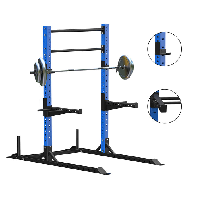 ZENOVA 1200 lbs Commercial Power Squat Rack Weightlifting Bench Press Barbell Rack Strength Training Equipment