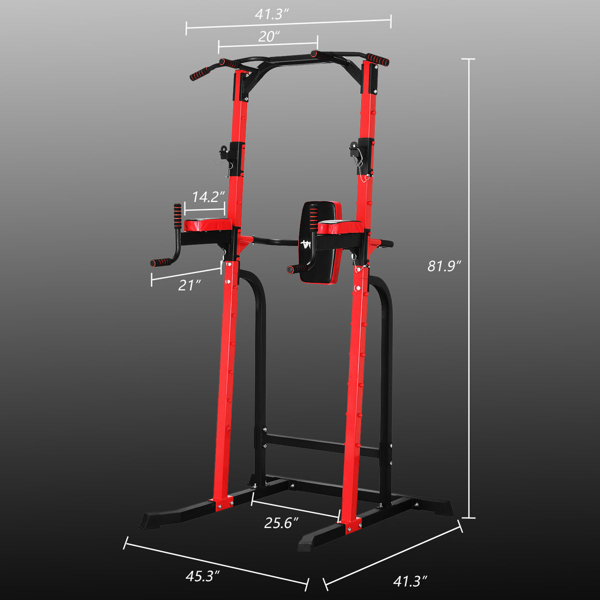 Dip Station Xmark Power Rack Gym Equipment XMARK POWER TOWER WITH