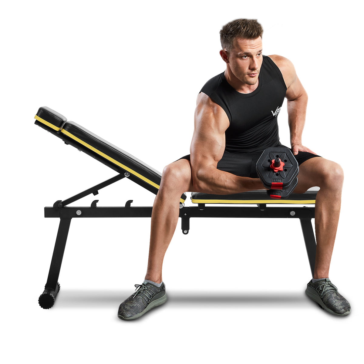 ZENOVA Weight Bench - Wesfital Workout Bench Foldable Strength Training Bench Utility Bench Incline Bench Exercise Bench For Home Gym Fitness