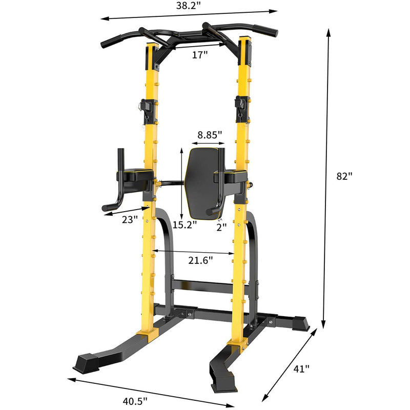 ZENOVA Power Tower Pull-Up Bars Dip Stand Pull Up Stations for Home Workout Strength Training Equipment