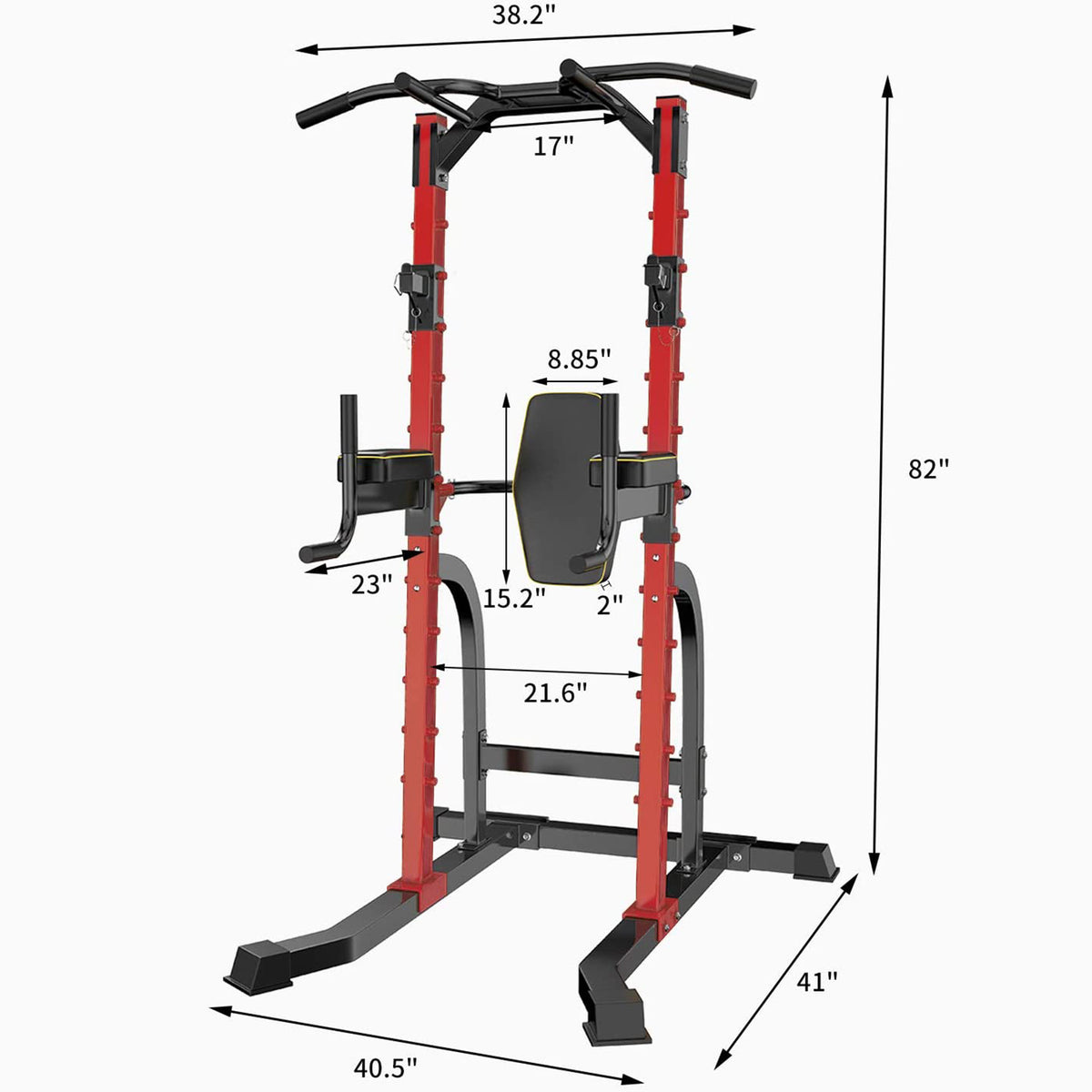 ZENOVA Power Tower Pull-Up Bars Dip Stand Pull Up Stations for Home Workout Strength Training Equipment