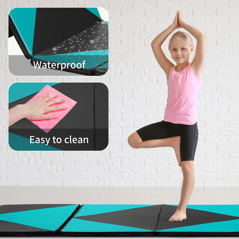 BestFit Gymnastics Mat Tumbling Mat for Kids 3'x6'x1.7'' Thick Gym Workout Mats Foldable Exercise Mat Floor Mat