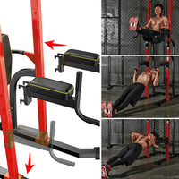 ZENOVA Power Tower Pull-Up Bars Dip Stand Pull Up Stations for Home Workout Strength Training Equipment