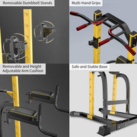 ZENOVA Power Tower Pull-Up Bars Dip Stand Pull Up Stations for Home Workout Strength Training Equipment