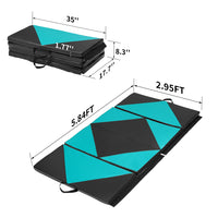 BestHFit Gymnastics Mat Tumbling Mat for Kids 3'x6'x1.7'' Thick Gym Workout Mats Foldable Exercise Mat Floor Mat