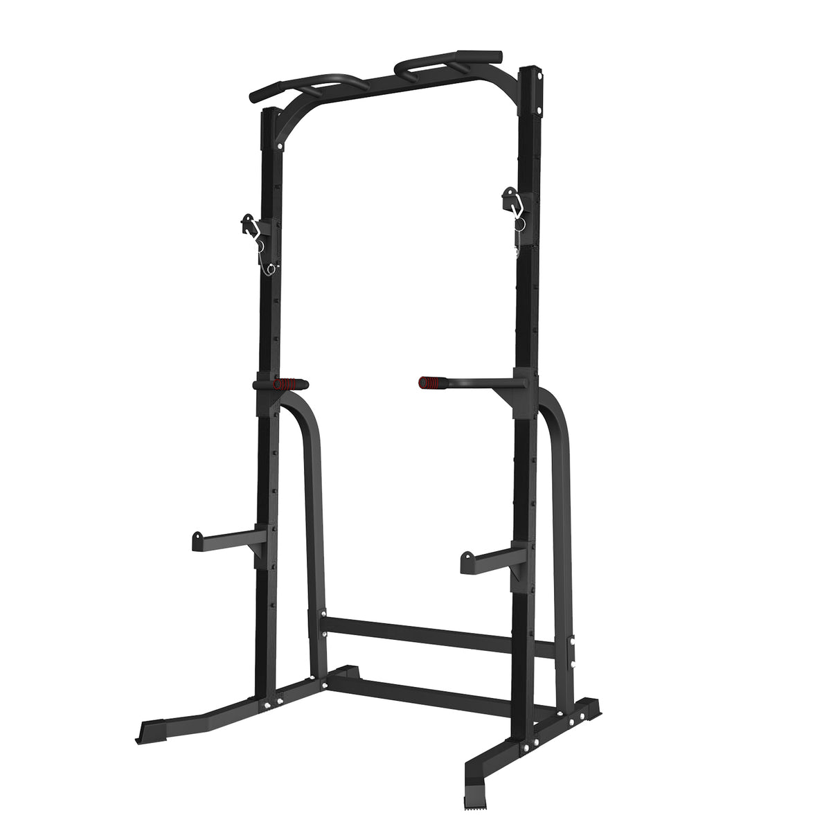 ZENOVA Power Rack Squat Stand with J-Hooks, Fitness Multi-Function Power Tower Dip Station Squat Stand, 800LBS Weight Capacity